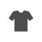 Round neck t-shirt glyph icon