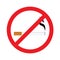 Round no smoking sign, quit smoking, smoke free, no smoking icon