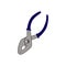 Round nose pliers color icon.