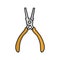 Round nose pliers color icon