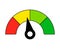 Round panel indicator. Equipment measuring gauge with dial