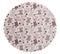 Round paper confectionery napkin with cats pattern