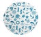 Round paper confectionery napkin with sea life pattern