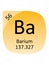 Round Periodic Table Element Symbol of Barium