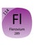 Round Periodic Table Element Symbol of Flerovium