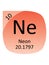 Round Periodic Table Element Symbol of Neon