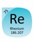 Round Periodic Table Element Symbol of Rhenium