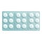 Round pills pack icon, cartoon style