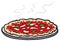 Round pizza (vector)