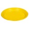Round plastic disposable yellow plate for fast food or picnic