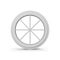 Round Plastic Window on white. 3D illustration