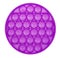 Round purple simple dimple, pop it. Fashionable and modern anti stress toy for children and adults.