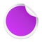 Round purple sticker