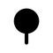 Round pushpin black glyph ui icon