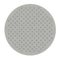 Round quilted white pouf on a white background top view. 3d rendering