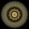 Round radial lines gold 3d mandala pattern. Textured line art circle ornament. Surface golden texture. Vector ornamental