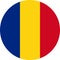 round Romanian flag of Romania