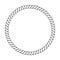 Round rope frame. Circle ropes, rounded border and decorative marine cable frame circles. Rounds cordage knot stamp or nautical