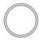 Round rope frame. Circle ropes, rounded border and decorative marine cable frame circles. Rounds cordage knot stamp or nautical