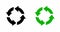 Round rotating animated arrows, Recycle symbol