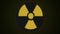 Round Rotating Nuclear and Biohazard Sign. Grunge biohazard symbol. Nuclear reactor symbol. Grunge biohazard sign