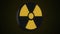 Round Rotating Nuclear and Biohazard Sign. Grunge biohazard symbol. Nuclear reactor symbol. Grunge biohazard sign