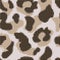 Round shape cheetah seamless pattern. Geometric circle animal fur wallpaper. Camouflage leopard background