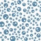 Round shapes drops of water. Abstract geometrical circle wallpaper. Modern water bubbles seamless pattern. Underwater