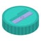 Round sharpener icon, isometric style