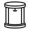 Round shower cabin icon, outline style