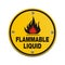 Round sign -flammable liquid
