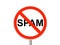 Round sign No SPAM