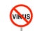 Round sign No Virus