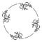 Round silhouette floral frame