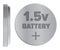Round Silver 1.5v Battery Isolated Illustration