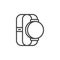 Round smartwatch line icon