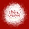 Round snowflakes frame on red background for Your Christmas winter design