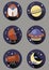 Round space icons