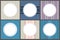 Round Spare Frames on Strips. Vector Circle Border