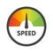 Round Speedometer fast speed. Vector illustration template