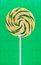 Round spiral lollipop closeup