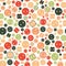 Round and square buttons seamless vector pattern