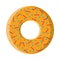 Round sweet tasty hearty hot fresh donut, pastry, biscuits with sugar topping on a white background. Vector illustration
