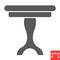 Round table glyph icon