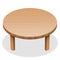 Round Table Wooden Surface