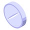 Round tablet icon, isometric style