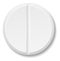 Round tablet mockup. White painkiller or antibiotic drug