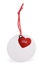 Round tag with heart image