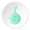 Round tea strainer icon, cartoon style