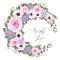 Round vector flower frame.